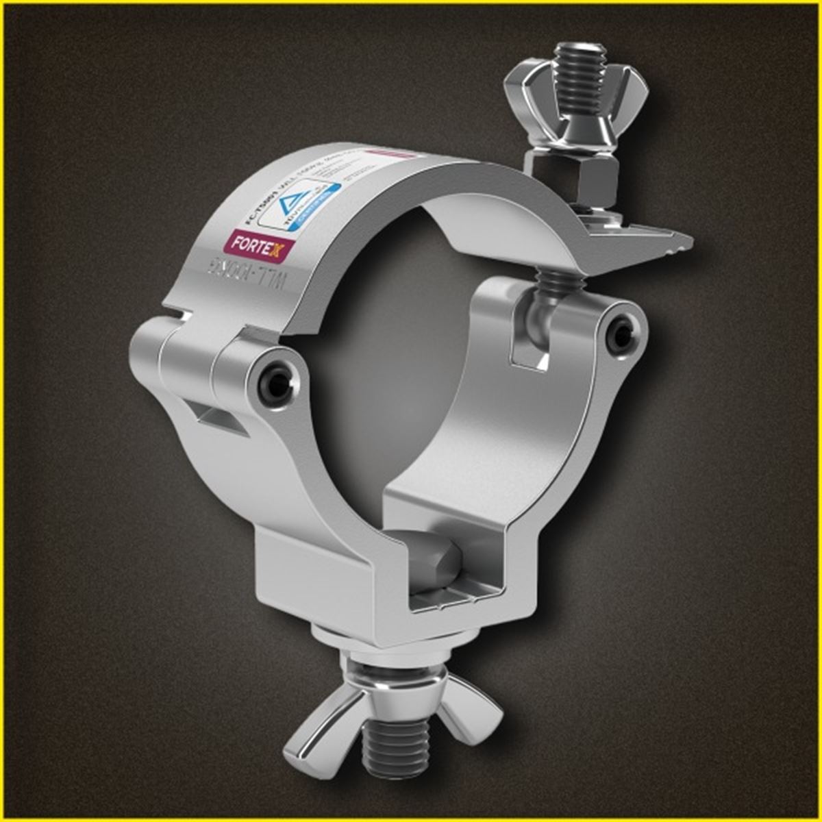 fortex_slimline_half_coupler_truss_klem_100kg_buis_48_51mm_2 Metro Events FORTEX Slimline Half Coupler truss klem 100kg buis Ø48-51mm zilver